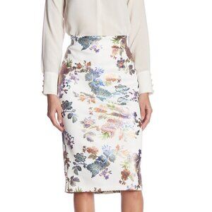 ECI Floral Print Midi Skirt - Multicolor